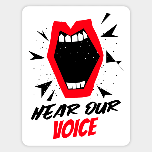 Hear Our Voice / Black Lives Matter / Equality For All Magnet by Redboy